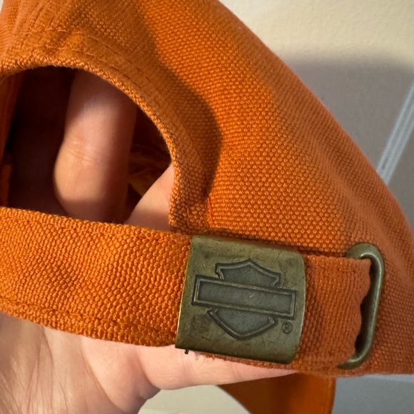 Vintage Harley Davidson Embroidered Baseball Hat Brass Adjusting Clip 1903 Patch - Picture 5 of 8